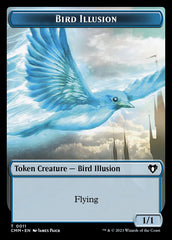 Treasure // Bird Illusion Double-Sided Token [Commander Masters Tokens] | Black Swamp Games