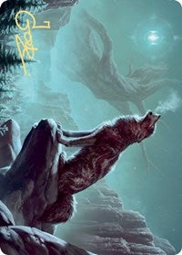 Sarulf's Packmate Art Card (Gold-Stamped Signature) [Kaldheim Art Series] | Black Swamp Games