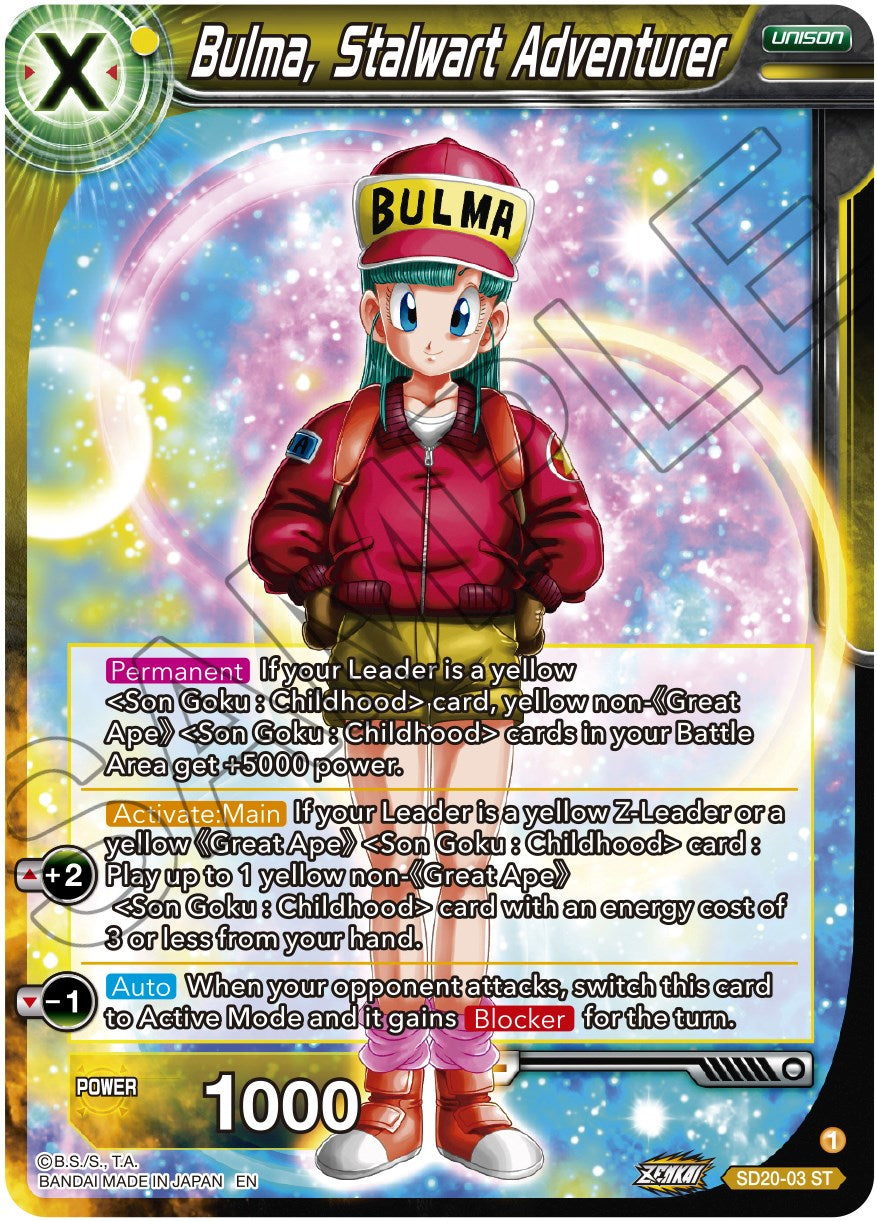 Bulma, Stalwart Adventurer (SD20-03) [Dawn of the Z-Legends] | Black Swamp Games