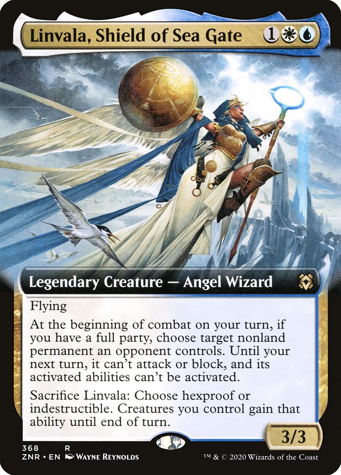 Linvala, Shield of Sea Gate (Extended Art) [Zendikar Rising] | Black Swamp Games