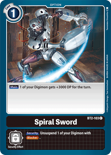 Spiral Sword [BT2-103] [Release Special Booster Ver.1.0] | Black Swamp Games