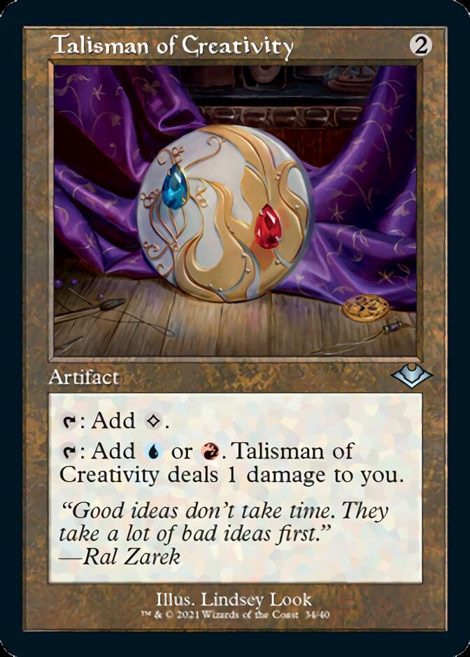Talisman of Creativity (Retro Foil Etched) [Modern Horizons] | Black Swamp Games