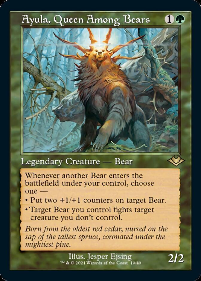 Ayula, Queen Among Bears (Retro Foil Etched) [Modern Horizons] | Black Swamp Games