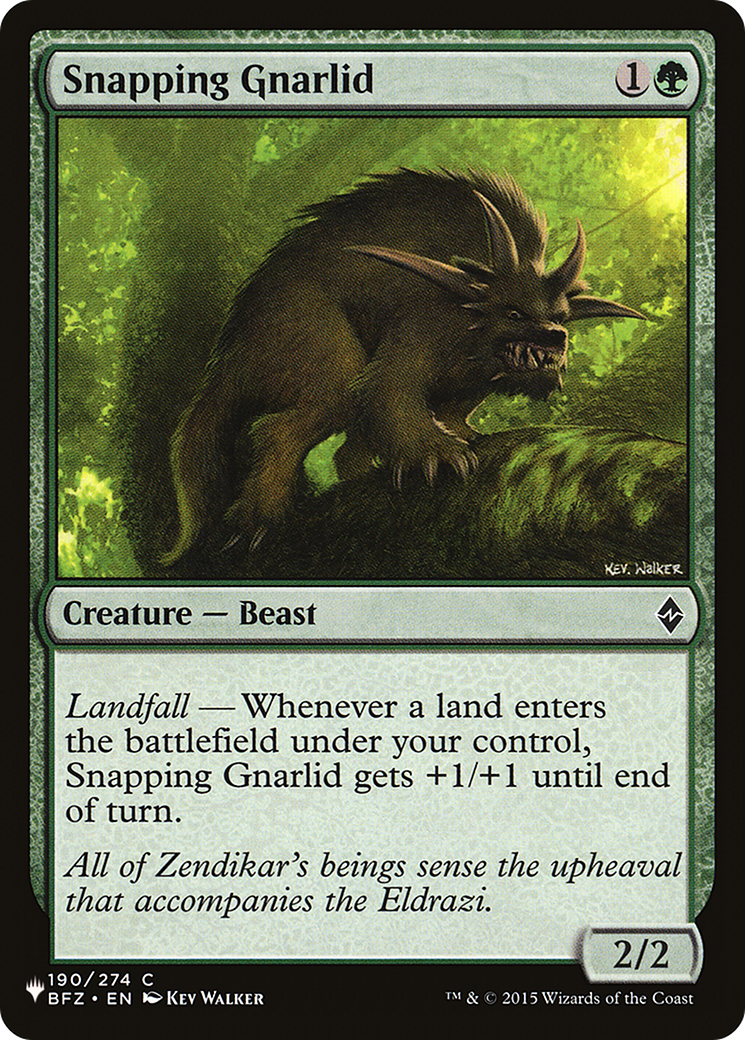 Snapping Gnarlid [The List] | Black Swamp Games