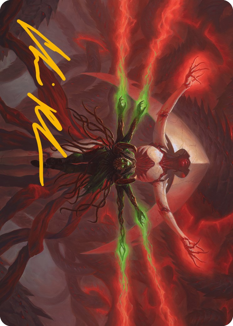 All Will Be One Art Card (Gold-Stamped Signature) [Phyrexia: All Will Be One Art Series] | Black Swamp Games
