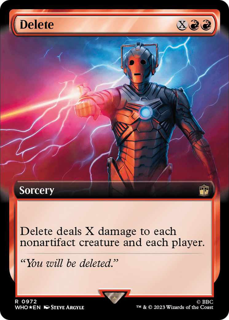 Delete (Extended Art) (Surge Foil) [Doctor Who] | Black Swamp Games