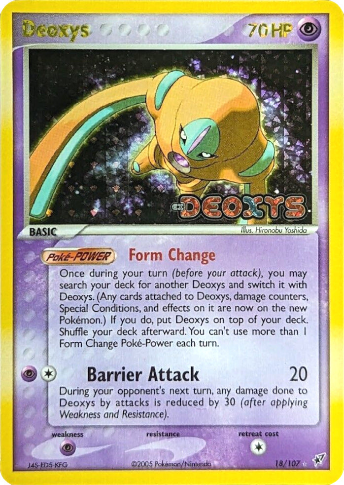 Deoxys (18/107) (Stamped) [EX: Deoxys] | Black Swamp Games