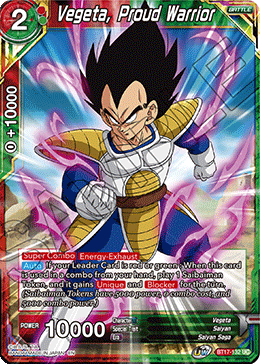 Vegeta, Proud Warrior (BT17-132) [Ultimate Squad] | Black Swamp Games