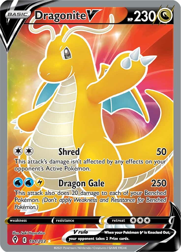 Dragonite V (191/203) [Sword & Shield: Evolving Skies] | Black Swamp Games