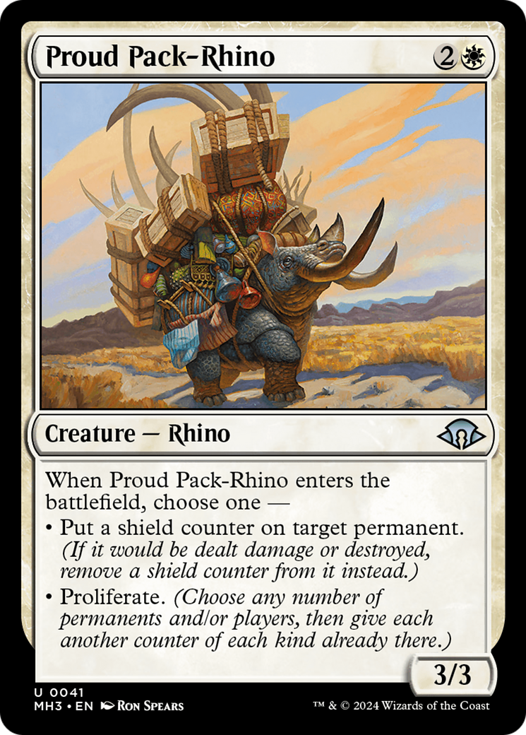 Proud Pack-Rhino [Modern Horizons 3] | Black Swamp Games