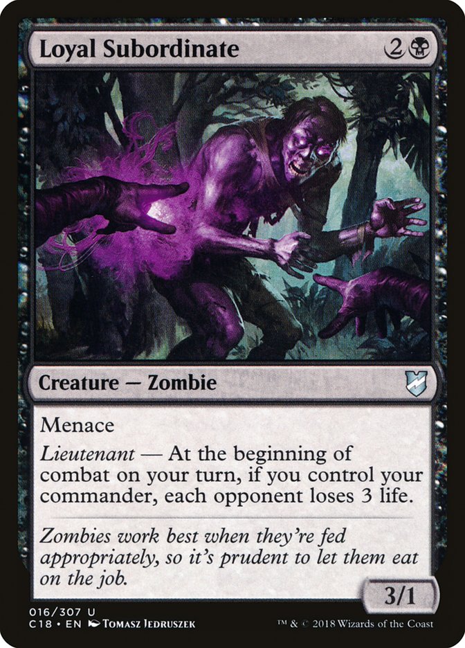 Loyal Subordinate [Commander 2018] | Black Swamp Games