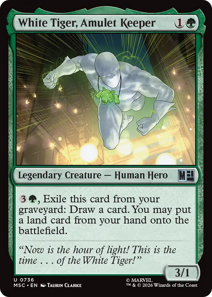 White Tiger, Amulet Keeper [Marvel Super Heroes Commander] | Black Swamp Games
