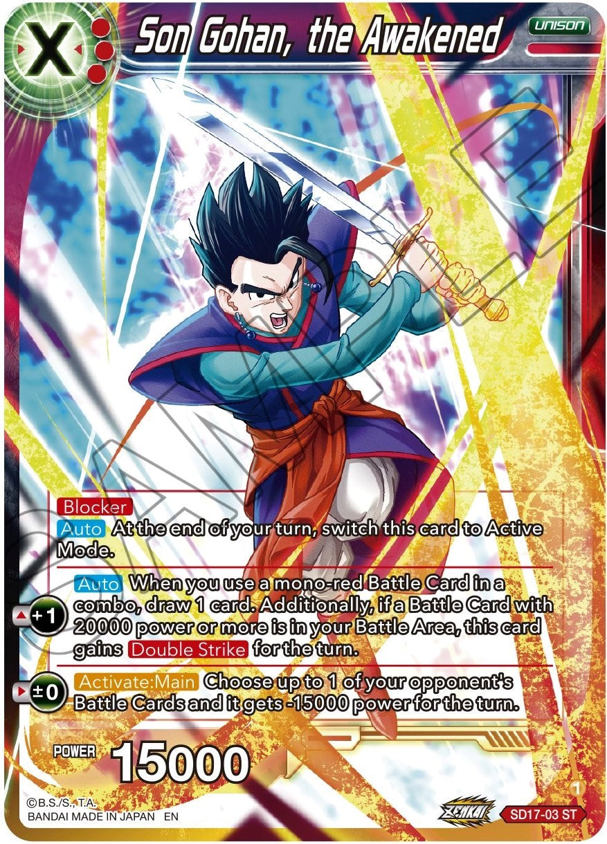 Son Gohan, the Awakened (SD17-03) [Dawn of the Z-Legends] | Black Swamp Games