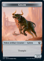Golem (026) // Thopter Double-Sided Token [Commander 2021 Tokens] | Black Swamp Games