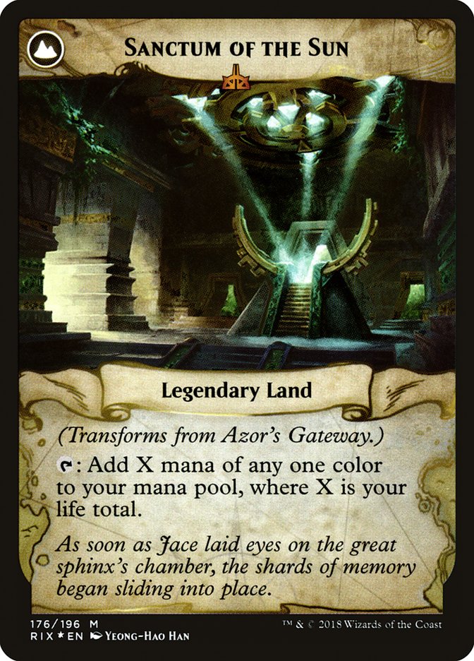 Azor's Gateway // Sanctum of the Sun [Rivals of Ixalan Prerelease Promos] | Black Swamp Games