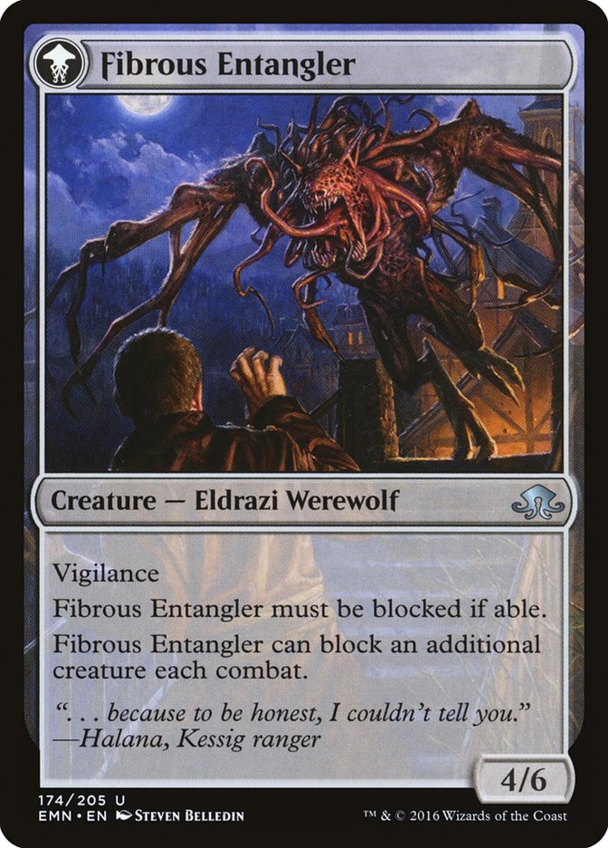 Tangleclaw Werewolf // Fibrous Entangler [Eldritch Moon] | Black Swamp Games