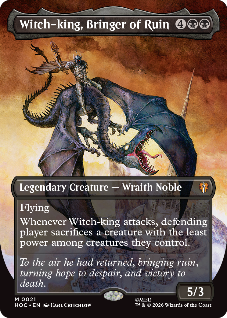 Witch-king, Bringer of Ruin (Borderless) [The Hobbit] | Black Swamp Games