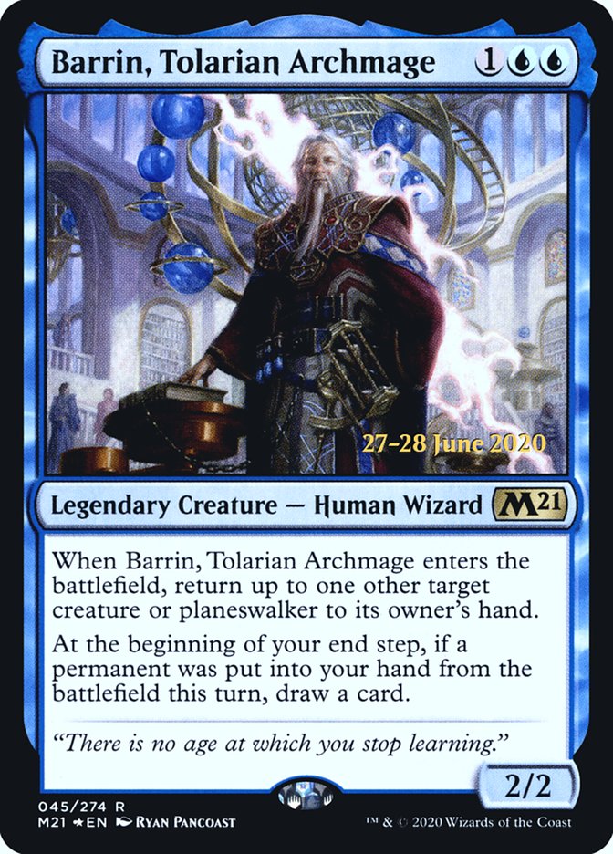 Barrin, Tolarian Archmage [Core Set 2021 Prerelease Promos] | Black Swamp Games