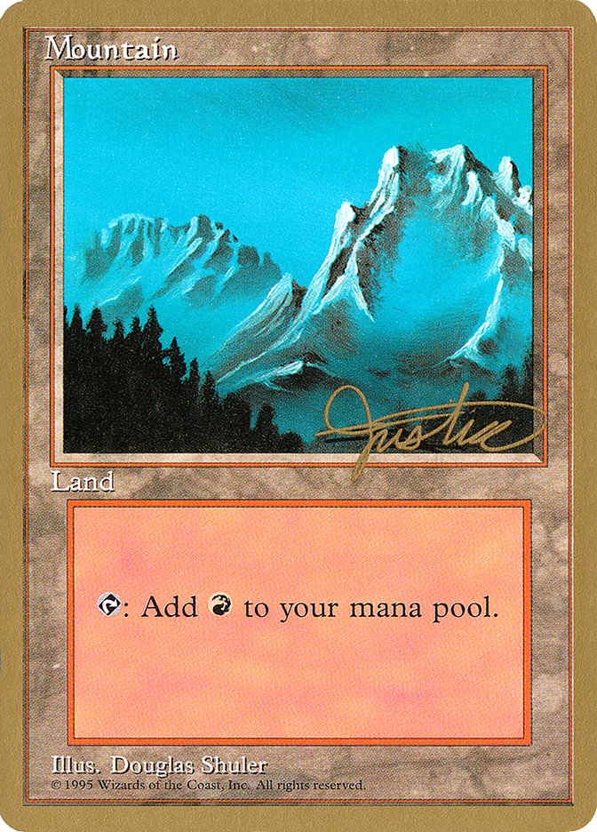 Mountain (mj374) (Mark Justice) [Pro Tour Collector Set] | Black Swamp Games