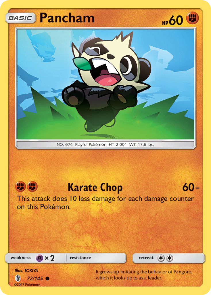 Pancham (72/145) [Sun & Moon: Guardians Rising] | Black Swamp Games