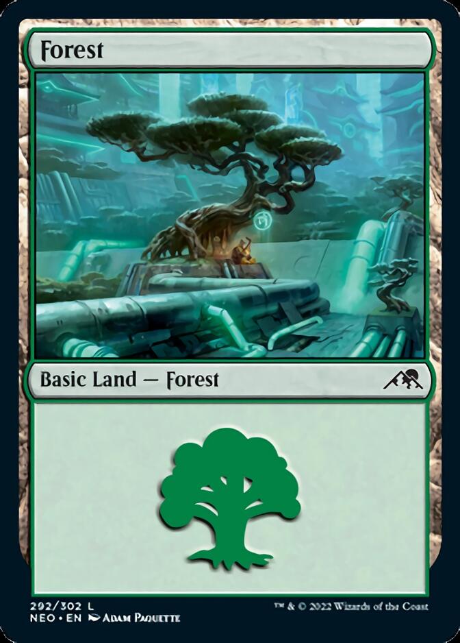 Forest (292) [Kamigawa: Neon Dynasty] | Black Swamp Games