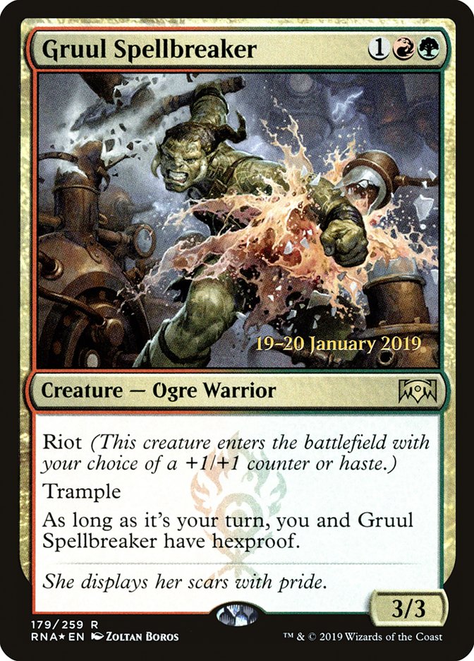 Gruul Spellbreaker [Ravnica Allegiance Prerelease Promos] | Black Swamp Games