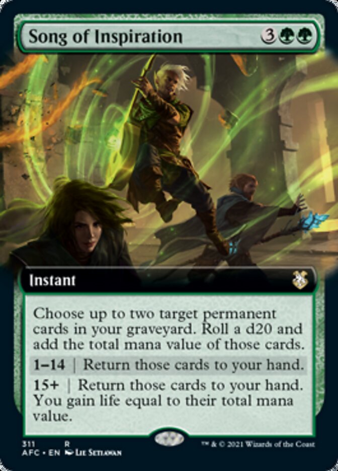 Song of Inspiration (Extended Art) [Dungeons & Dragons: Adventures in the Forgotten Realms Commander] | Black Swamp Games