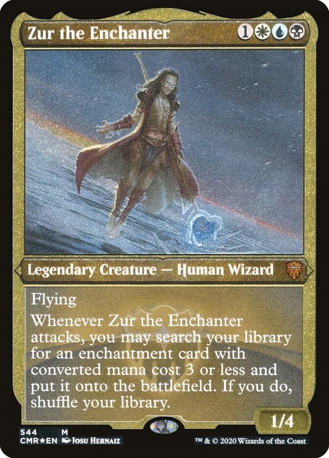 Zur the Enchanter (Etched) [Commander Legends] | Black Swamp Games