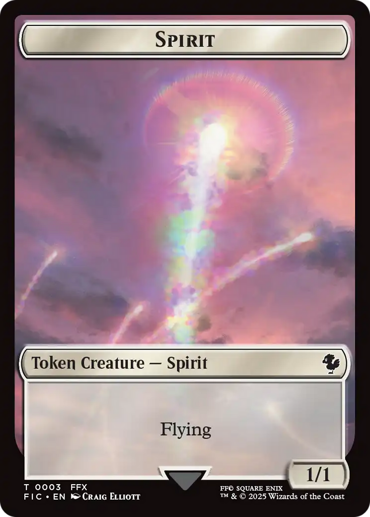Spirit // Hero (0002) Double-Sided Token [FINAL FANTASY Commander Tokens] | Black Swamp Games