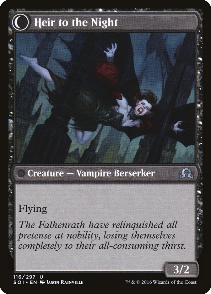Heir of Falkenrath // Heir to the Night [Shadows over Innistrad] | Black Swamp Games