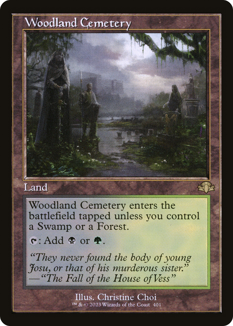 Woodland Cemetery (Retro) [Dominaria Remastered] | Black Swamp Games