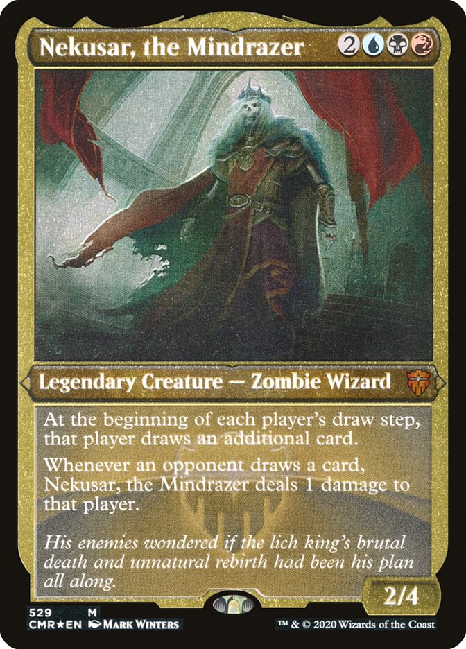 Nekusar, the Mindrazer (Etched) [Commander Legends] | Black Swamp Games
