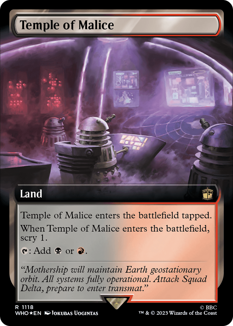 Temple of Malice (Extended Art) (Surge Foil) [Doctor Who] | Black Swamp Games