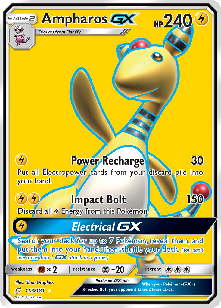 Ampharos GX (163/181) [Sun & Moon: Team Up] | Black Swamp Games
