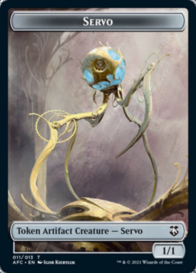 Servo // Zombie Double-Sided Token [Dungeons & Dragons: Adventures in the Forgotten Realms Commander Tokens] | Black Swamp Games