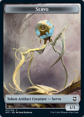 Servo // Zombie Double-Sided Token [Dungeons & Dragons: Adventures in the Forgotten Realms Commander Tokens] | Black Swamp Games