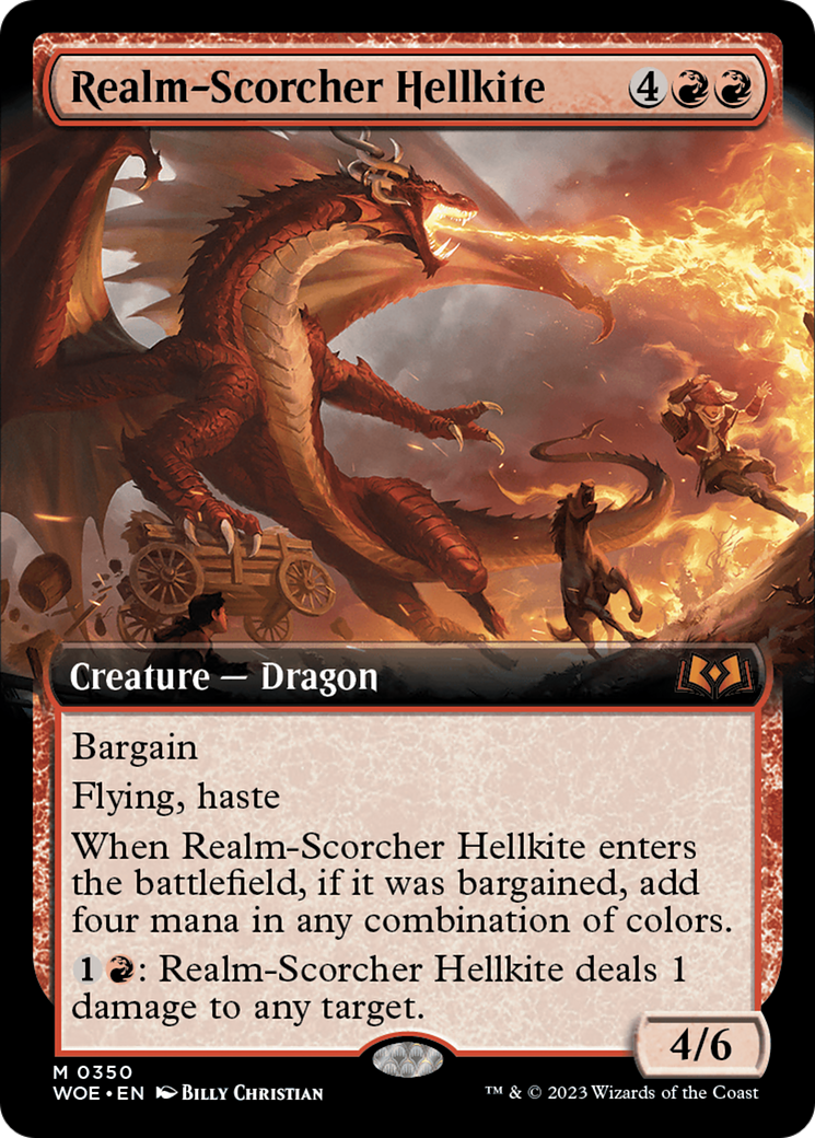 Realm-Scorcher Hellkite (Extended Art) [Wilds of Eldraine] | Black Swamp Games