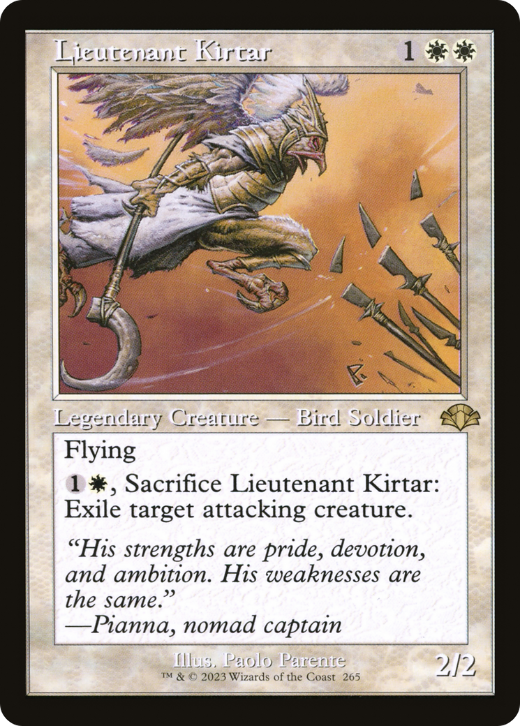 Lieutenant Kirtar (Retro) [Dominaria Remastered] | Black Swamp Games