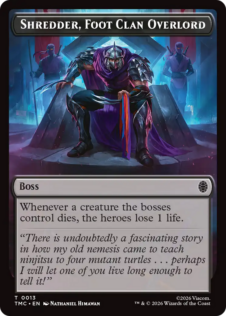 Shredder, Foot Clan Overlord [Teenage Mutant Ninja Turtles Commander Tokens] | Black Swamp Games