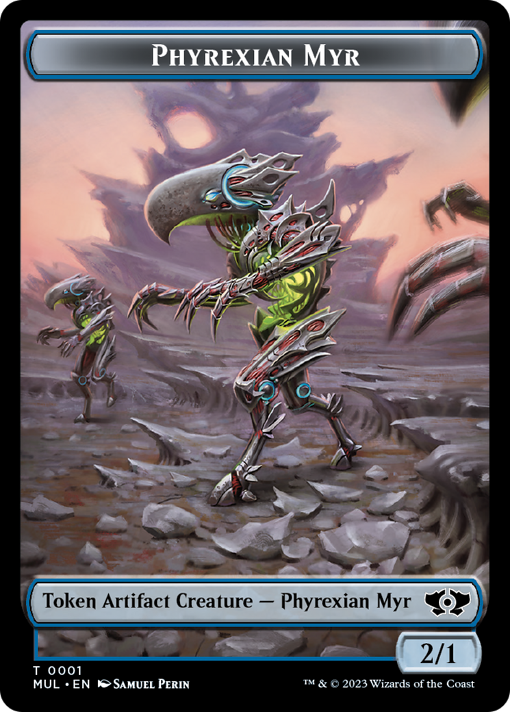 Phyrexian Myr // Teferi's Talent Emblem Double-Sided Token [March of the Machine Tokens] | Black Swamp Games