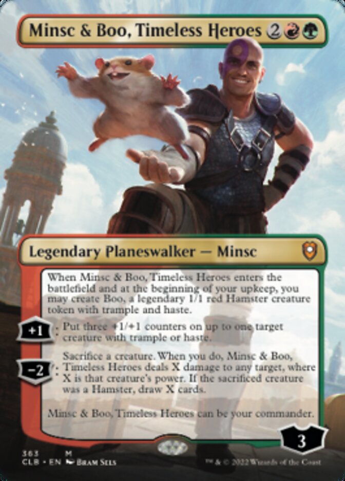 Minsc & Boo, Timeless Heroes (Borderless) [Commander Legends: Battle for Baldur's Gate] | Black Swamp Games