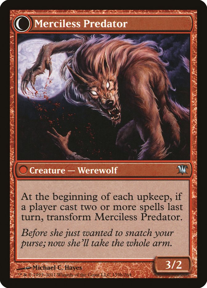Reckless Waif // Merciless Predator [Innistrad] | Black Swamp Games