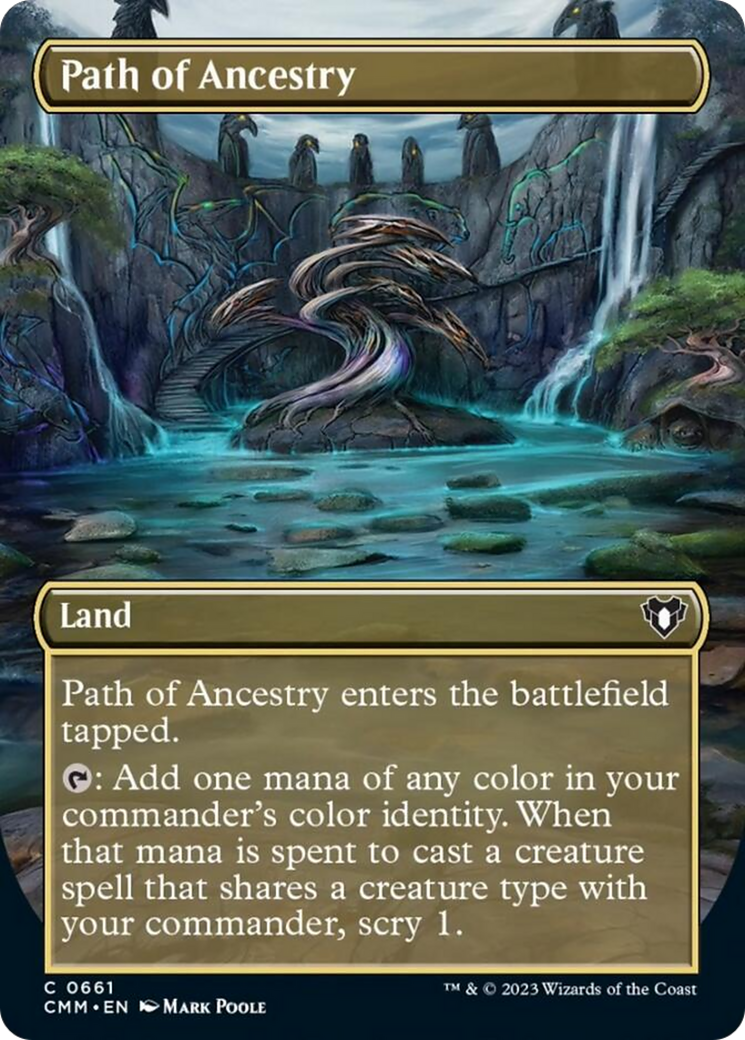 Path of Ancestry (Borderless Alternate Art) [Commander Masters] | Black Swamp Games