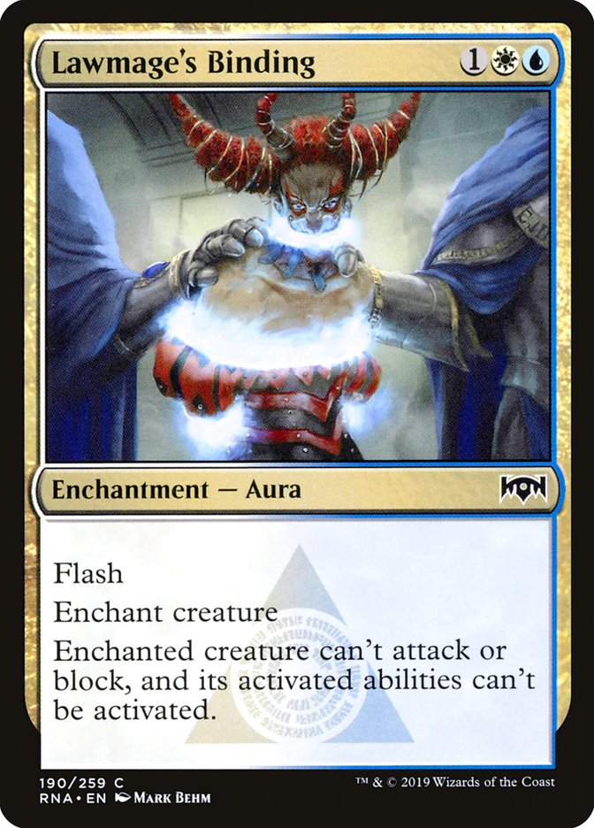 Lawmage's Binding [Ravnica Allegiance] | Black Swamp Games