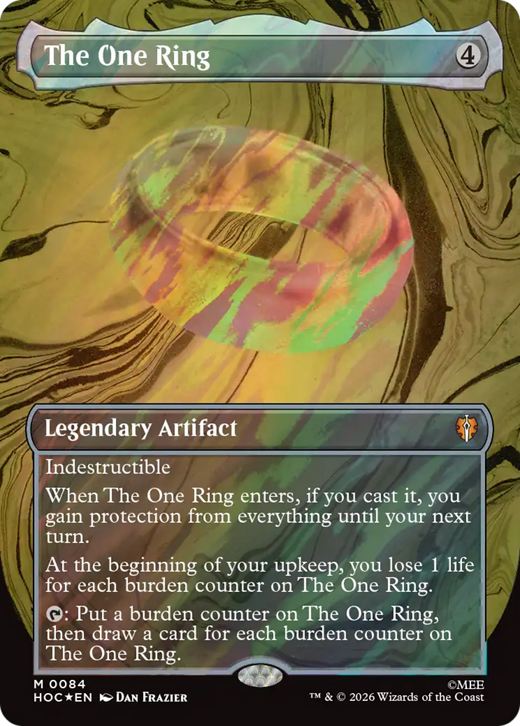 The One Ring (Borderless) (Surge Foil) [The Hobbit] | Black Swamp Games
