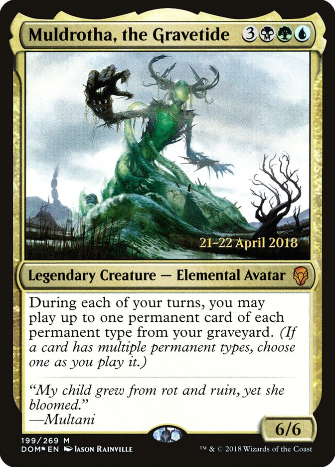 Muldrotha, the Gravetide [Dominaria Prerelease Promos] | Black Swamp Games