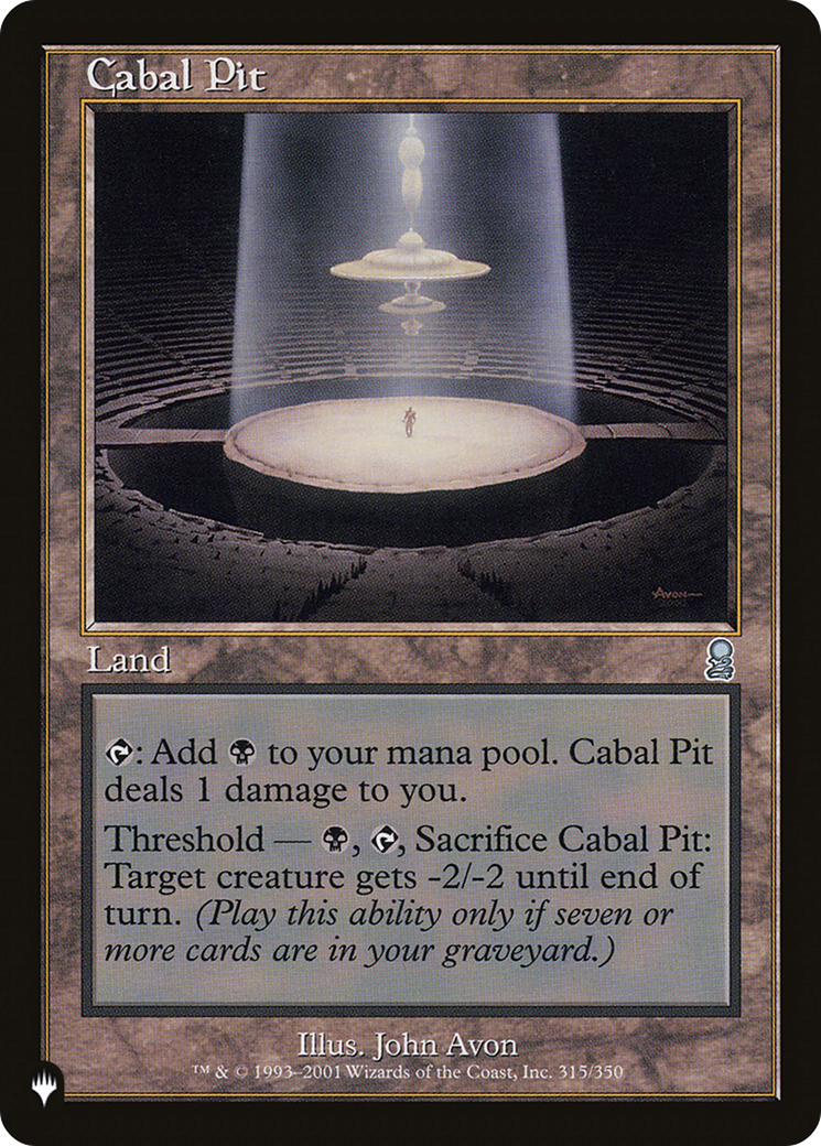 Cabal Pit [The List] | Black Swamp Games