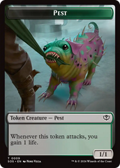 Fractal (0005) // Pest (0009) Double-Sided Token [Secrets of Strixhaven Tokens] | Black Swamp Games