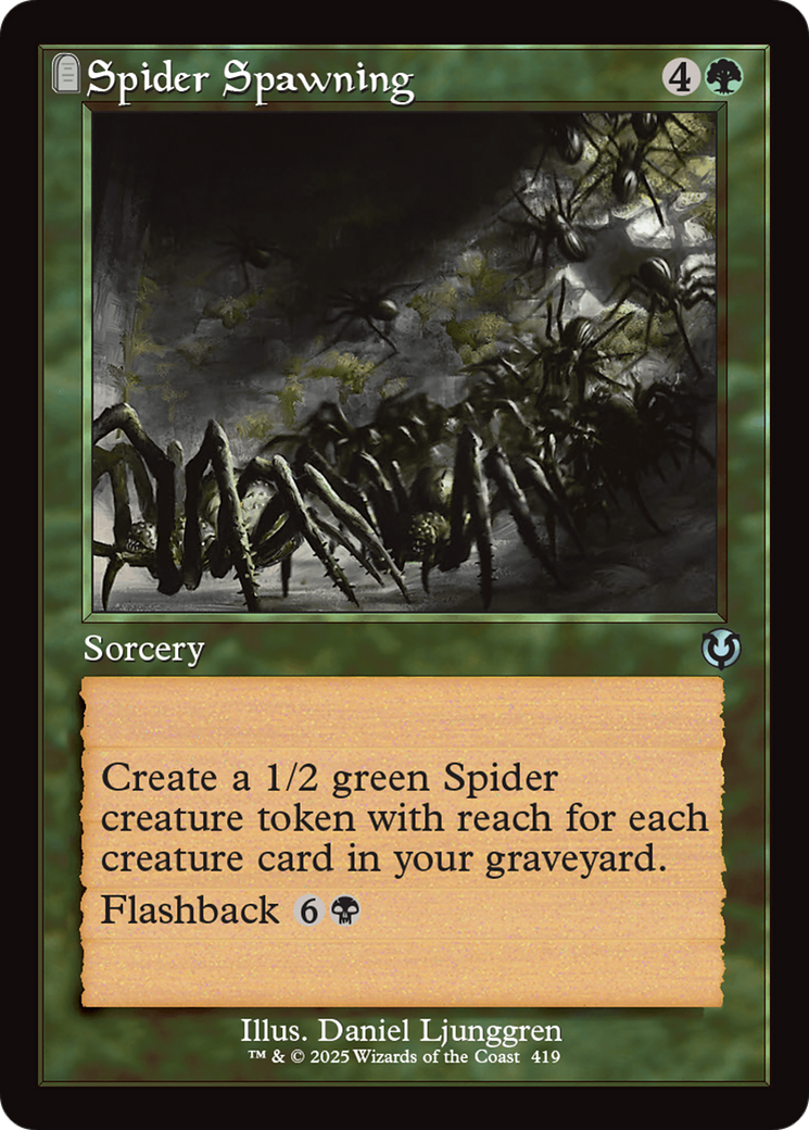 Spider Spawning (Retro Frame) [Innistrad Remastered] | Black Swamp Games