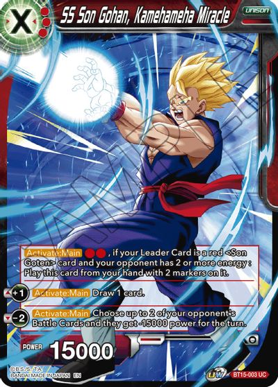 SS Son Gohan, Kamehameha Miracle (BT15-003) [Saiyan Showdown] | Black Swamp Games